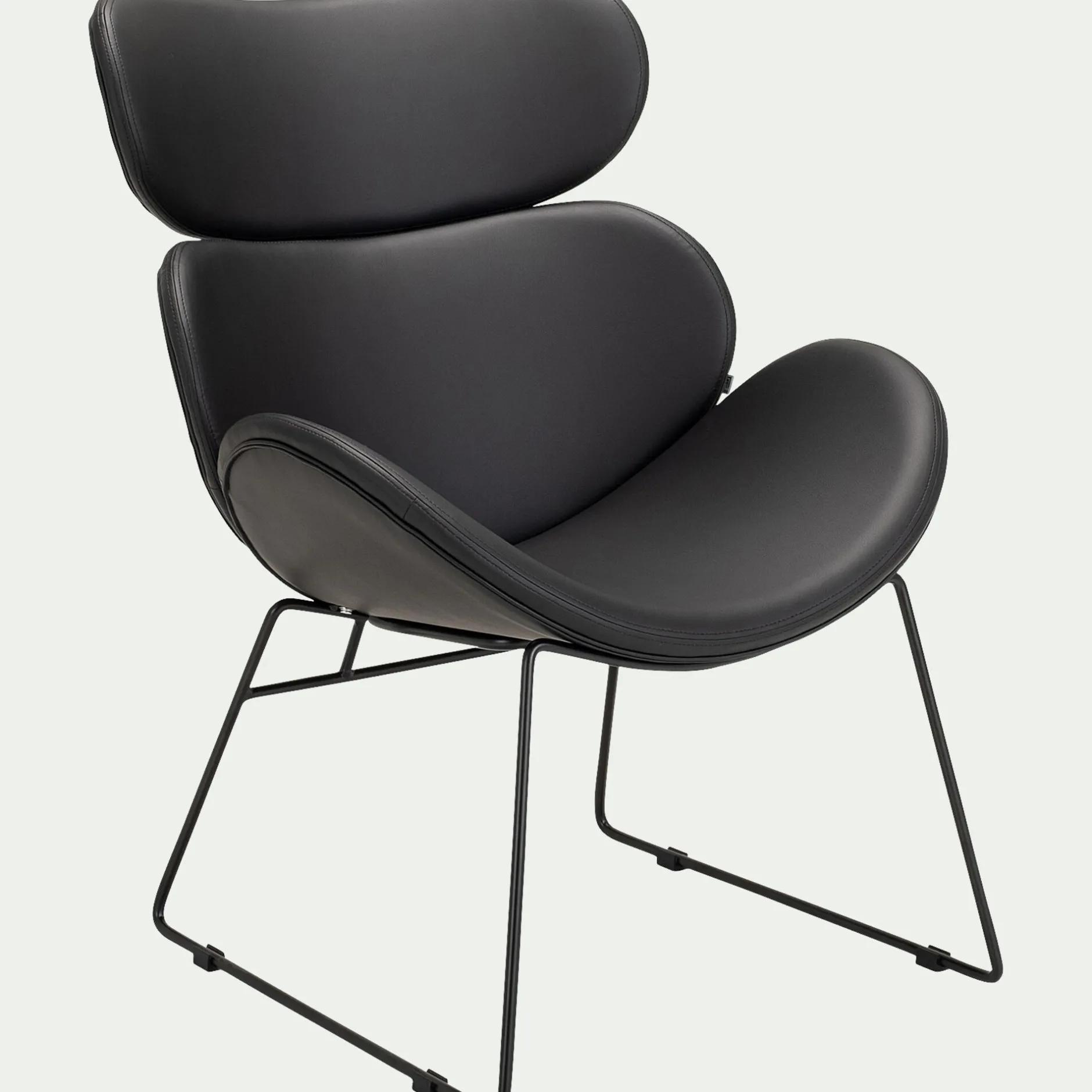 Fauteuil*alinea Fauteuil en tissu enduit - Noir