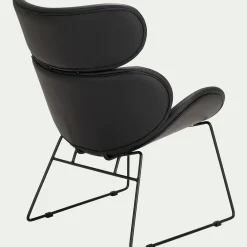 Fauteuil*alinea Fauteuil en tissu enduit - Noir