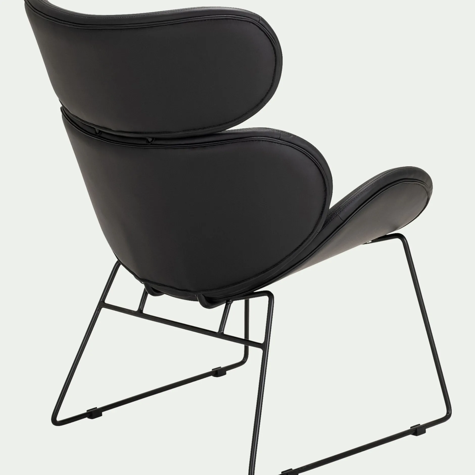 Fauteuil*alinea Fauteuil en tissu enduit - Noir