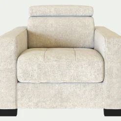Fauteuil*alinea Fauteuil en tissu Genesis - ventoux Blanc