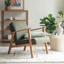 Fauteuil*alinea Fauteuil en tissu Loft - cèdre Vert