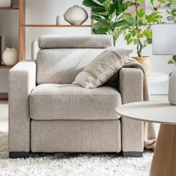 Fauteuil*alinea Fauteuil en tissu pop - Beige