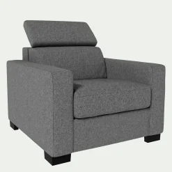 Fauteuil*alinea Fauteuil en tissu pop - Gris