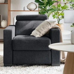Fauteuil*alinea Fauteuil en tissu pop - Gris