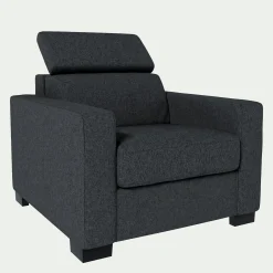 Fauteuil*alinea Fauteuil en tissu pop - anthracite Gris
