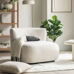 Fauteuil*alinea Fauteuil en tissu Raven - écru Blanc