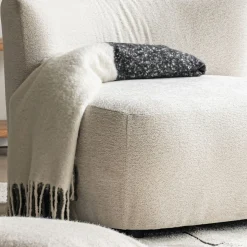 Fauteuil*alinea Fauteuil en tissu Raven - écru Blanc