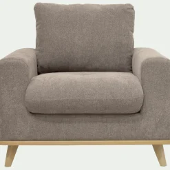 Fauteuil*alinea Fauteuil en tissu storm - taupe Gris