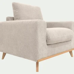 Fauteuil*alinea Fauteuil en tissu storm - roucas Beige