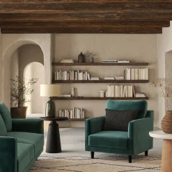 Fauteuil*alinea Fauteuil en tissu velvet - sauge Vert