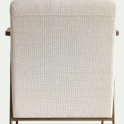 Fauteuil*alinea Fauteuil en velours - Beige