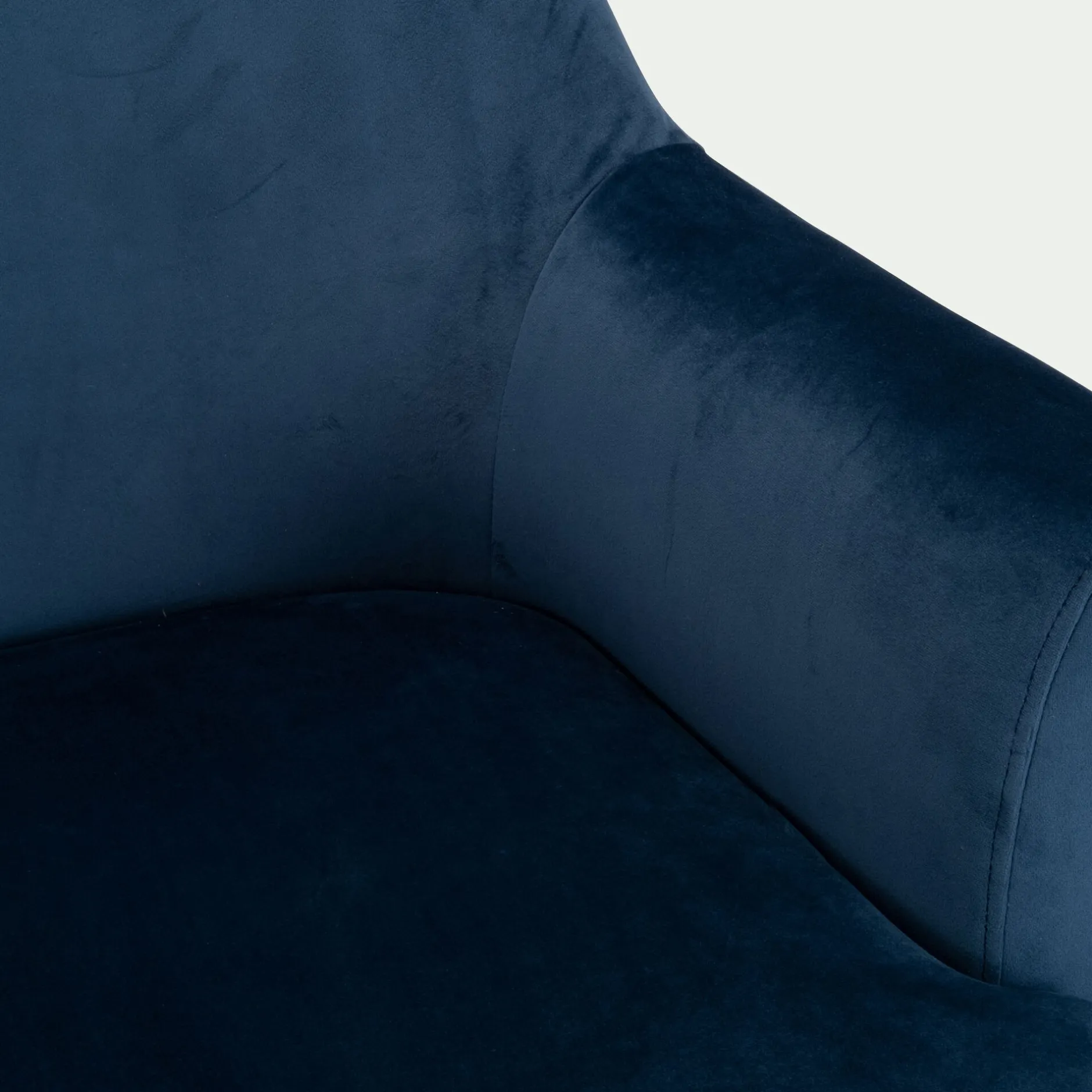 Fauteuil*alinea Fauteuil en velours - myrte Bleu
