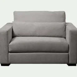 Fauteuil*alinea Fauteuil fixe en tissu Bloq - Gris