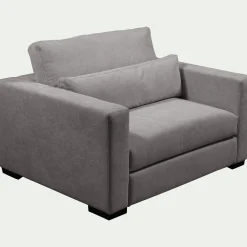 Fauteuil*alinea Fauteuil fixe en tissu Bloq - Gris