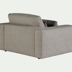 Fauteuil|Petit Canapé*alinea Fauteuil fixe en tissu bouclette - Gris clair