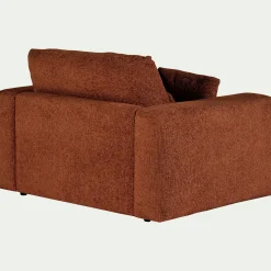 Fauteuil*alinea Fauteuil fixe en tissu chenille - brun rustrel Marron