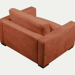 Fauteuil|Petit Canapé*alinea Fauteuil fixe en tissu Genesis 1,5 places - brun rustrel Marron