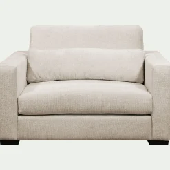 Fauteuil|Petit Canapé*alinea Fauteuil fixe en tissu Genesis 1,5 places - Beige
