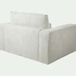 Fauteuil*alinea Fauteuil fixe en velours côtelé - borie Gris