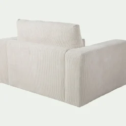 Fauteuil*alinea Fauteuil fixe en velours côtelé - roucas Beige