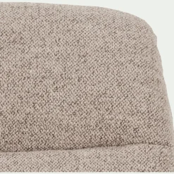 Fauteuil*alinea Fauteuil incurvé en tissu et métal - Beige