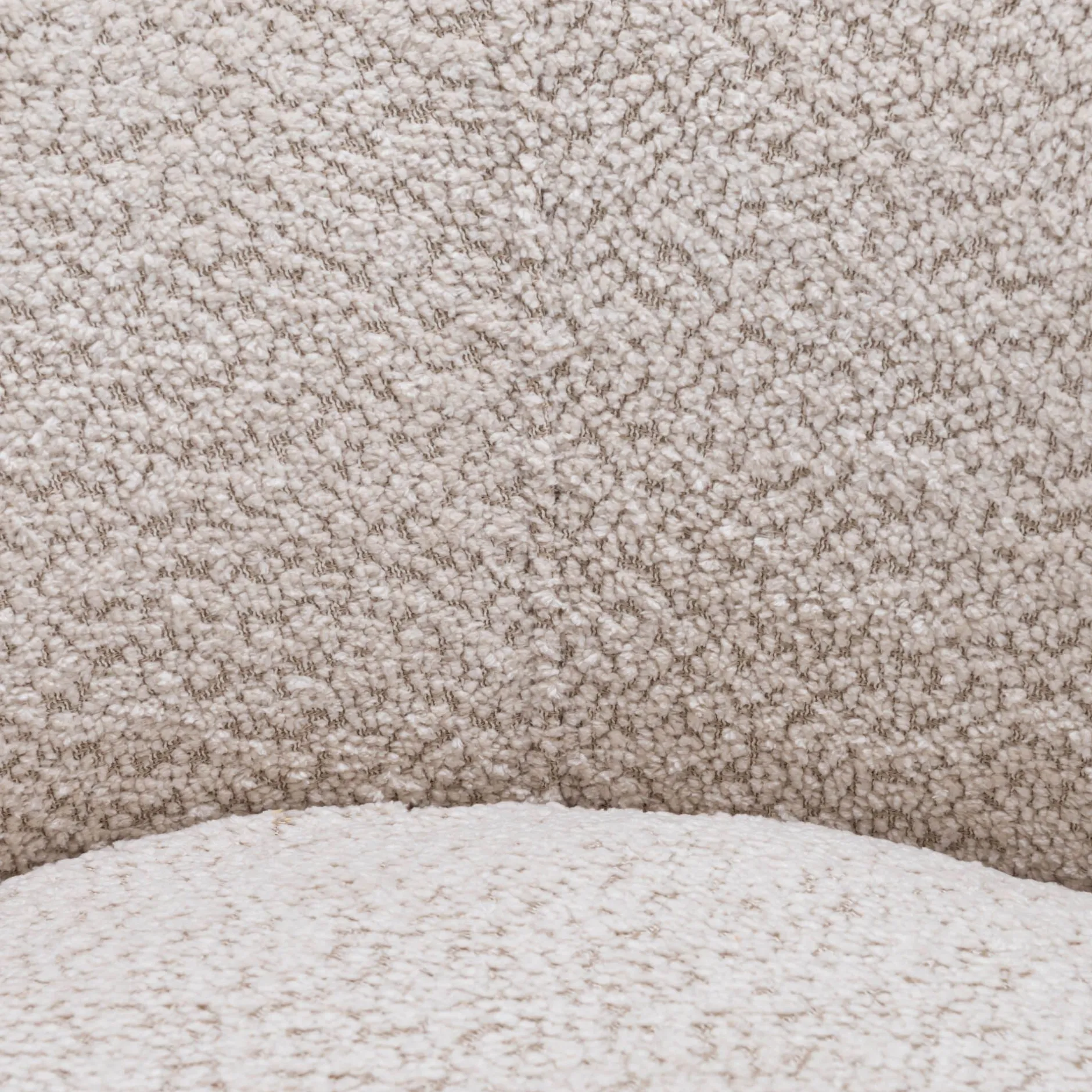 Fauteuil*alinea Fauteuil pivotant en tissu bouclette - Beige