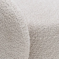 Fauteuil*alinea Fauteuil pivotant en tissu bouclette - Beige