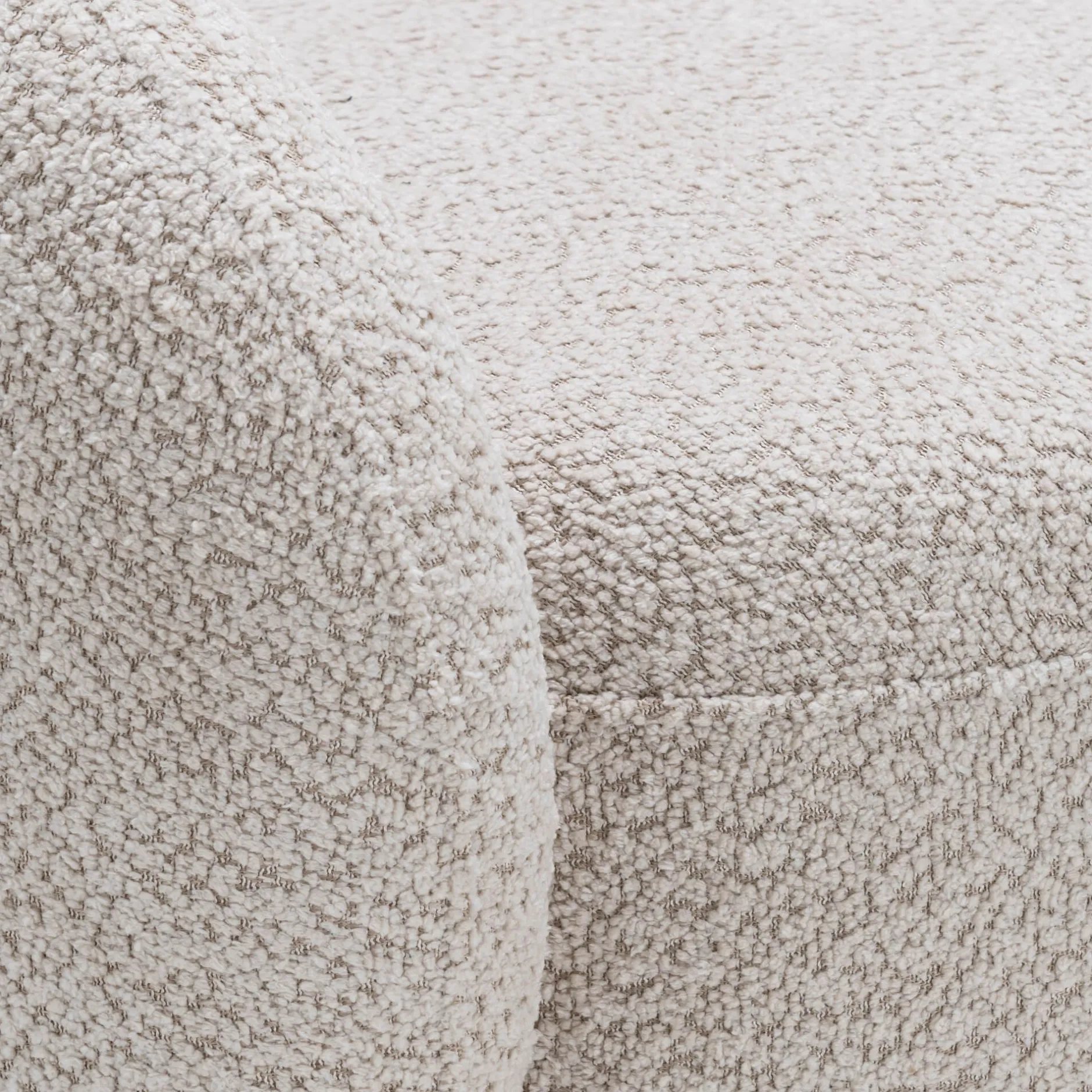 Fauteuil*alinea Fauteuil pivotant en tissu bouclette - Beige