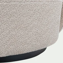Fauteuil*alinea Fauteuil pivotant en tissu bouclette - Beige