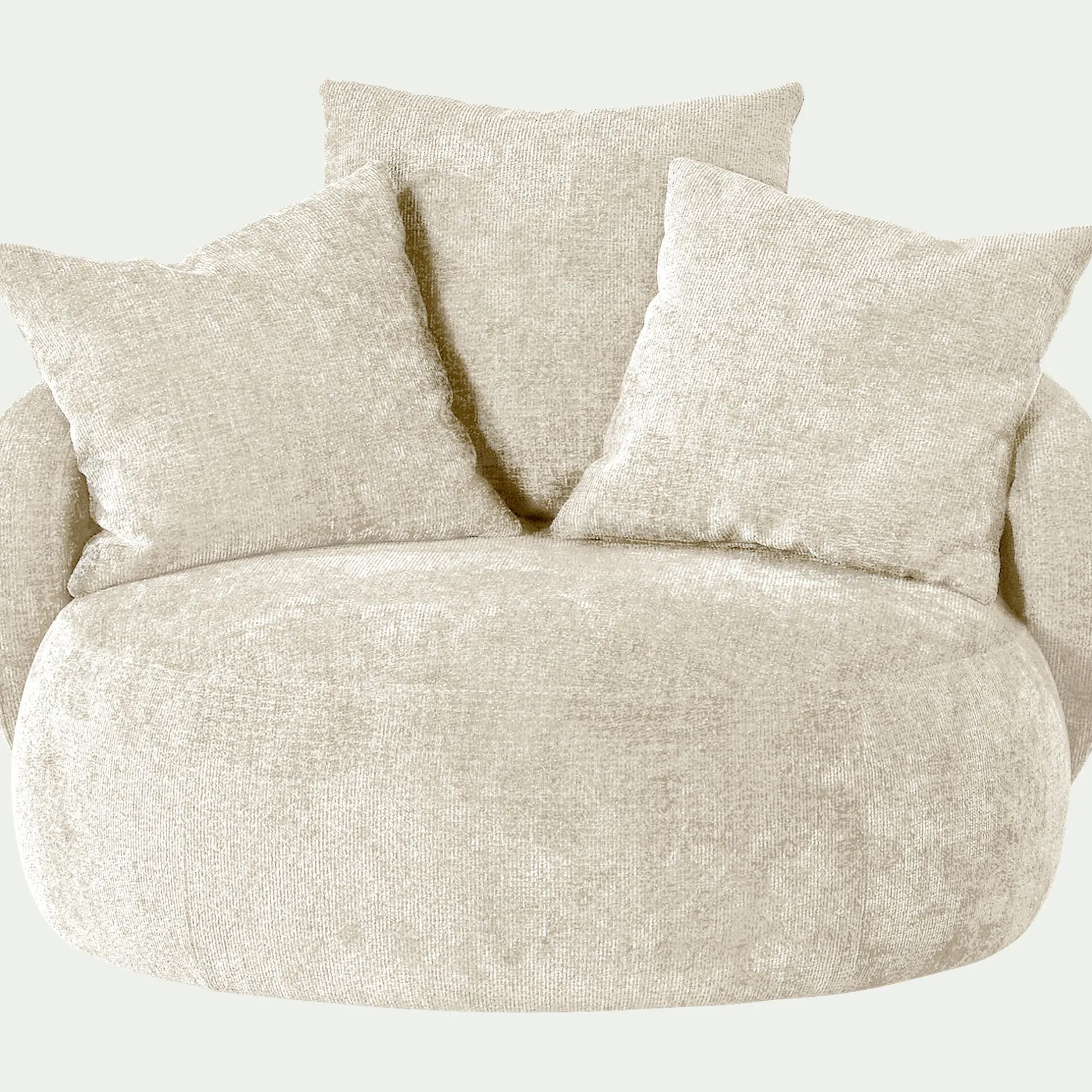 Fauteuil*alinea Fauteuil pivotant en tissu Genesis - Beige