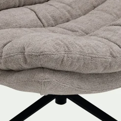Fauteuil*alinea Fauteuil pivotant en tissu - taupe Gris