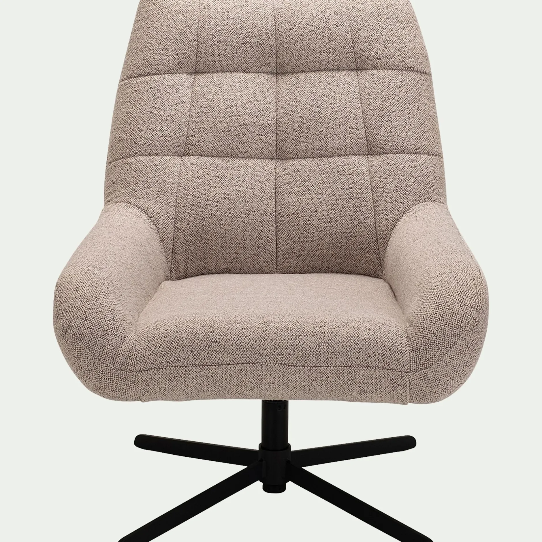 Fauteuil*alinea Fauteuil pivotant en tissu boulette - Beige