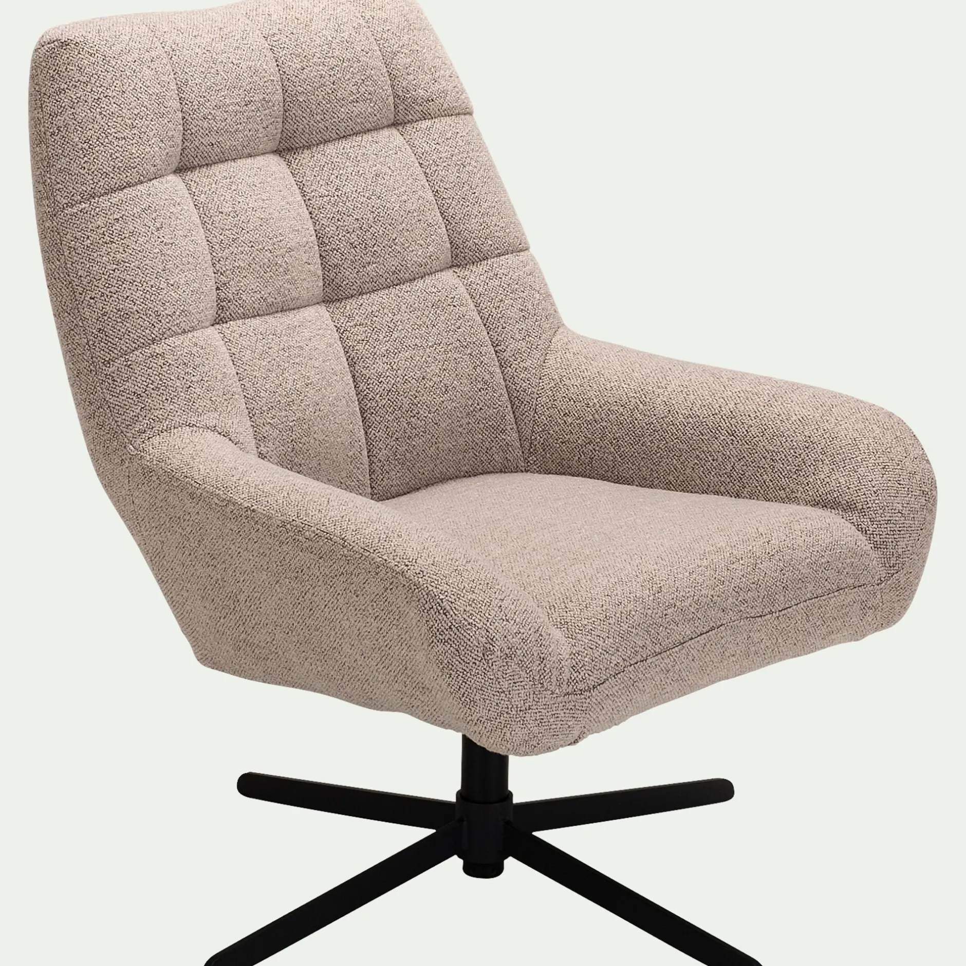 Fauteuil*alinea Fauteuil pivotant en tissu boulette - Beige