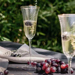 Verre À Pied|Flûte Et Coupe De Champagne*alinea Flûte à champagne avec liseré doré en verre 20cl - Transparent