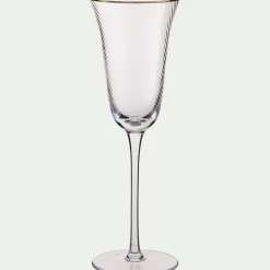 Verre À Pied|Flûte Et Coupe De Champagne*alinea Flûte à champagne avec liseré doré en verre 20cl - Transparent