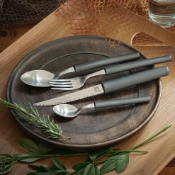 Couvert De Table*alinea Fourchette en matière végétale 100% recyclable - Noir