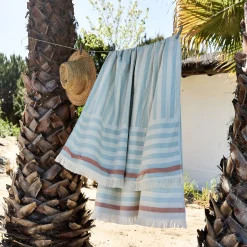 Drap De Bain*alinea Fouta de plage 180x100cm - Bleu