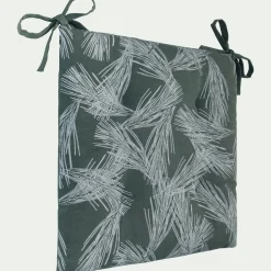 Galette Chaise Exterieur|Galette De Chaise*alinea Galette de chaise de jardin en tissu déperlant motifs pins d'Alep - cèdre Vert