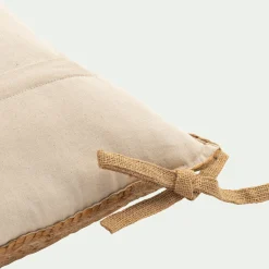 Galette De Chaise*alinea Galette de chaise en jute et coton 45x45cm - Naturel