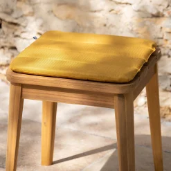 Galette Chaise Exterieur*alinea Galette de chaise indoor & outdoor en tissu déperlant - Jaune argan