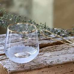 Verre À Eau|Verre Et Carafe De Noël*alinea Gobelet avec liseré doré en verre 36cl - Transparent