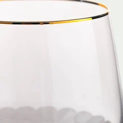 Verre À Eau|Verre Et Carafe De Noël*alinea Gobelet avec liseré doré en verre 36cl - Transparent