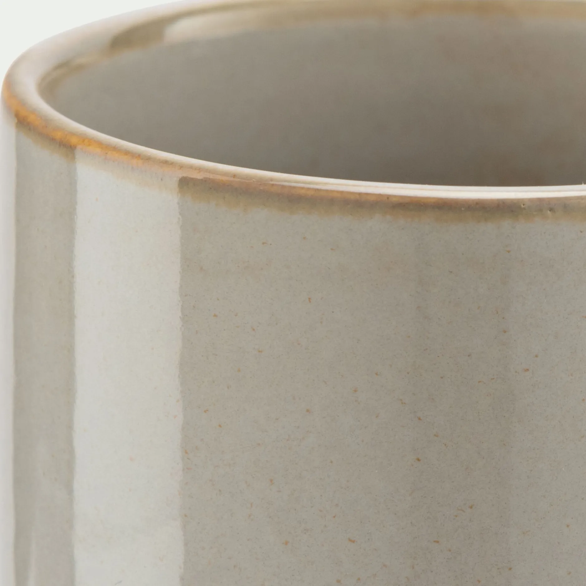 Accessoire De Salle De Bain*alinea Gobelet en céramique - Gris