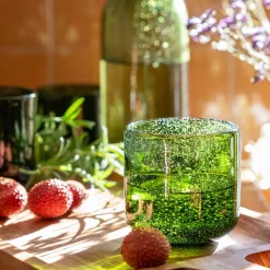 Verre À Eau|Verre Et Carafe De Noël*alinea Gobelet en verre bullé 26cl - avocado Vert