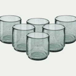 Verre À Eau*alinea Gobelet en verre sodo-calcique bullé 39cl - Gris