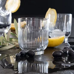 Verre À Eau*alinea Gobelet strié en verre sodo-calcique 33cl - Transparent