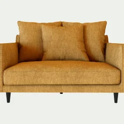 Fauteuil|Petit Canapé*alinea Grand fauteuil fixe en tissu monclar - argan Jaune