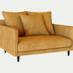 Fauteuil|Petit Canapé*alinea Grand fauteuil fixe en tissu monclar - argan Jaune