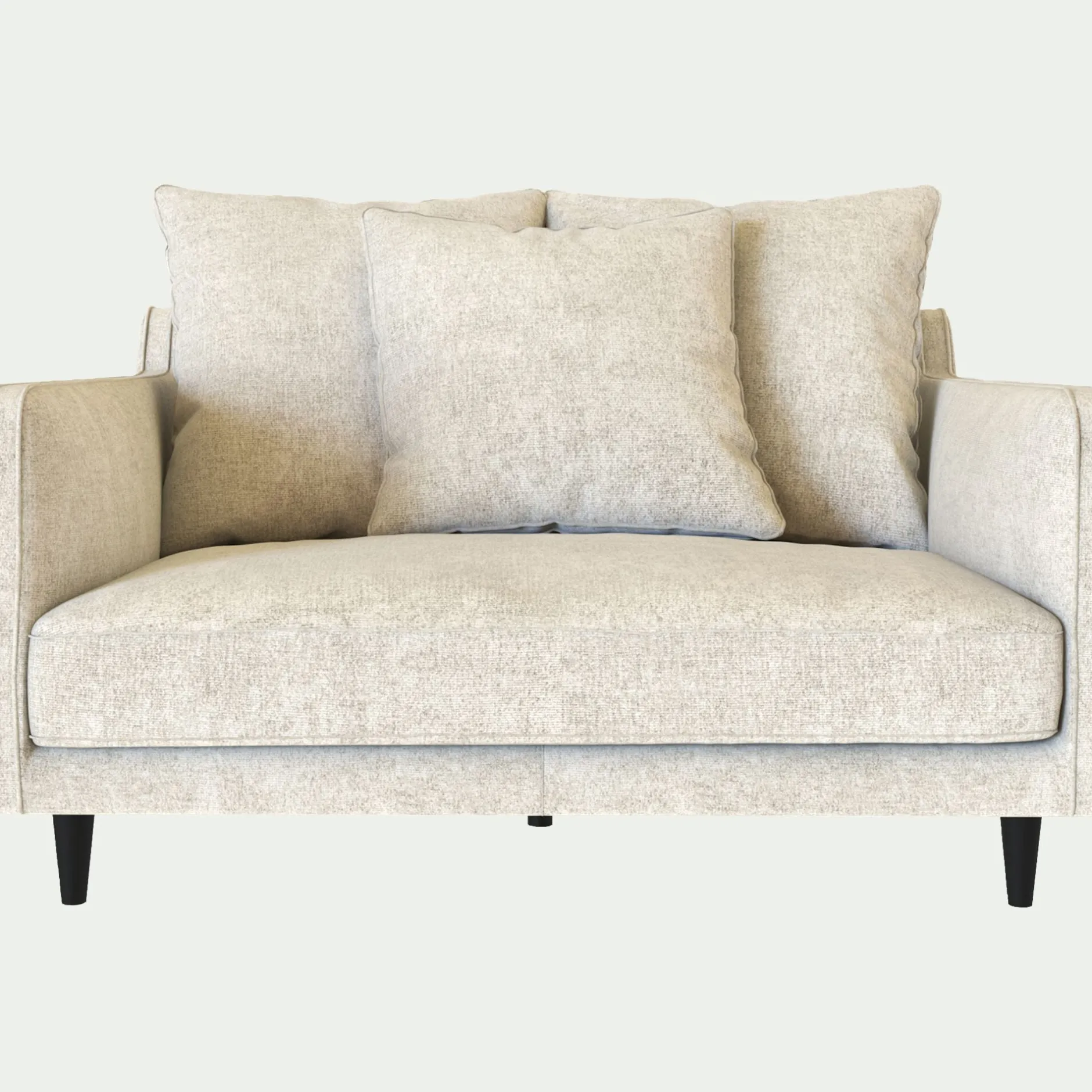 Fauteuil|Petit Canapé*alinea Grand fauteuil fixe en tissu genesis - Blanc ventoux