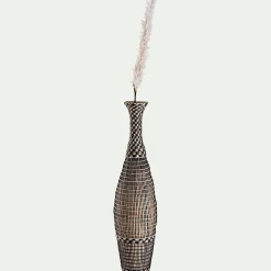 Vase*alinea Grand vase en bambou et jonc de mer tressé H84cm - Noir